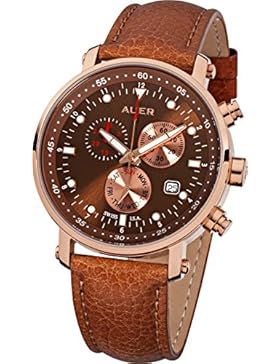 AUER Venetian Gold AU-ZU-611-RgBrL Herrenchronograph SWISS ISA