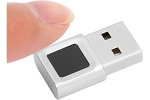 Yunir USB Fingerprint Reader, 360 Degrees Touch Fast Matching High Sensitivity Fingerprint Reader, Auto Improve Sensitive for 10, 11