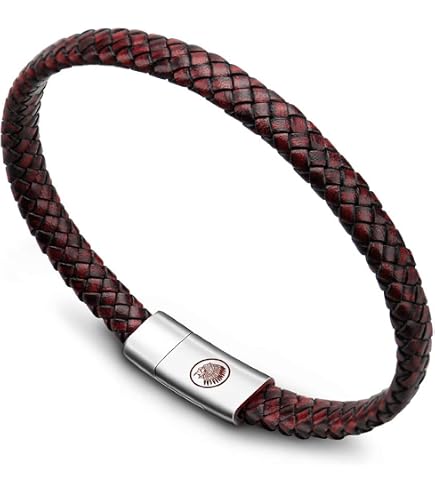 Bracelet Cuir Homme Double Couche Tressé Turquoise – Bracelet Manchette Réglable Noir – Style Classique & Élégant