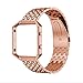 Produktbild Tonsee Echter Edelstahlarmband Smart Band Uhrenarmband für Fitbit Blaze (Rose Gold)