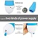 DBPOWER Electric Pedicure Foot File Callus Remover Waterproof- Foot Care Tool Shaves Dead Hard Cracked Rough Skin on Feet Includes One Coarse Roller for Sensitive Skin and Two Extra Coarse Rollers for Hard Skin- UK Power Adaptor(Blue)