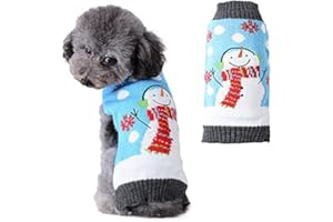 SKXEO Weihnachten Hund Pullover Kostüm, Neujahr Haustier Kostüm warm Winter Pullover gestrickt Weihnachten Haustier Kleidung für Welpen Katze Hunde