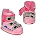 Produktbild Hausschuhe - als rosa Skischuhe - SUPERWARM - Gr. 19 - 20 - circa Baby 6-12 Monate - gefütterte Plüschhausschuhe / Boots / Hausstiefel / Hausschuh Stiefel warm Skischuh / für Kinder Größe Erwachsene lustig Mädchen Jungen Damen Herren