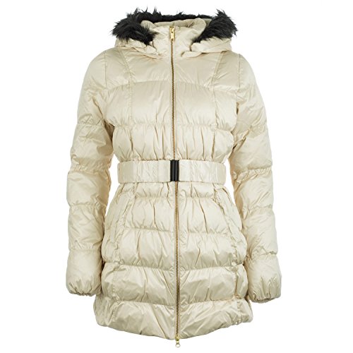 Womens adidas NEO Womens Neo Down Parka in Ecru - 4-6