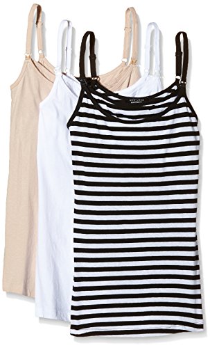 New Look Maternity Women's Pack of 3 Nursing Sleeveless Maternity Vest Top, Beige (Nude), 12