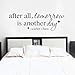 Produktbild MairGwall Nach alle Tomorrow is Another Day Wand Aufkleber Scarlett O 'Hara Zitat Gone with The Wind Vinyl Schriftzug Wand Worte Aufkleber Vinyl Wand Kunst, Vinyl, schwarz, 7" hx22 w