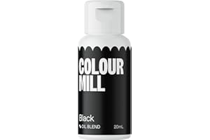Colour Mill Oil Blend Food Colouring Black: Colorante Alimentare Liposolubile a Base di Olio - 20 ml