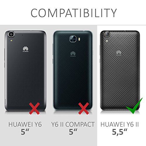 kwmobile Funda para Huawei Y6 II - Carcasa de Aluminio para tel fono m vil - Case Suave en Negro reviews kwmobile Funda para Huawei Y6 II - Carcasa de Aluminio para tel fono m vil - Case Suave en Negro