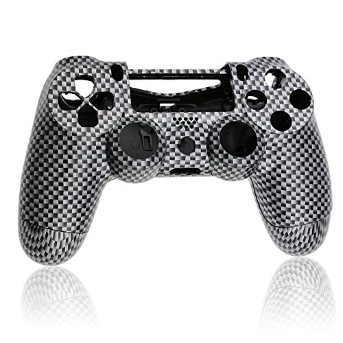 Preisvergleich Produktbild Controller Austauschgehäuse - Carbon mit Pad und Tasten / PS4