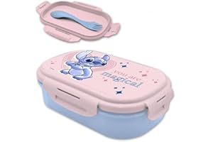 Fiambrera bicolor Stitch You Are Magical con cubiertos ST00016 KIDS EURO