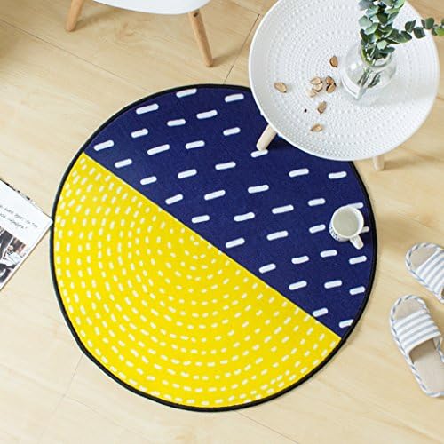 337 Rug Round Rugs, Nordic Small Fresh Carpet Living Room Coffee Table Pad Home Hanging Basket Mat Computer Swivel Chair Blanket Bedroom ( Color : A , Size : Round-80cm )