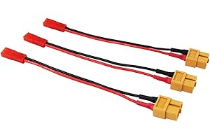 OliYin 3 Pezzi Cavo Adattatore Femmina XT-60 a connettore Femmina JST LiPO XT60 3.93inch 10cm 20awg Wire (Confezione da 3)