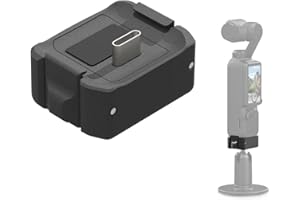 HAFOKO OSMO Pocket 3 Charging Adapter Base Type-C Charging Dock Aluminum Alloy Desktop Base Bracket with 1/4" for Tripod compatible for DJI OSMO Pocket 3 Accessories