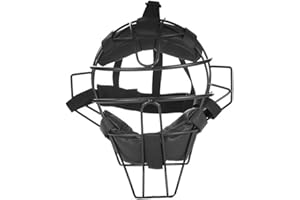 OBELUNRP Baseball Catcher Masks, Adult Soft Padded Softball Face Protection Cover, Lightweight Baseball Catchers Throat Guard Mask, Baseball Catcher Helmet for Adult (Black)