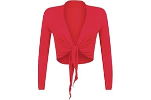 Gloop Bolero, belle, élégante veste pour femme, manche longue, noeud Bolero