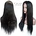 Sunwell 7A Virgin Brazilian Straight Lace Front Wigs Human Hair Middle Part 130 Density Natural Colour 10inch