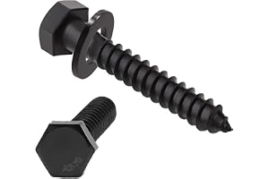 ORTAVA 10 stycken sexkantiga träskruvar M8 x 40 mm, DIN 571, rostfritt stål A2