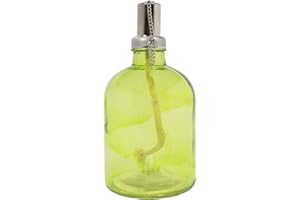 ‎DRULINE DRULINE Öllampe aus Glas Ölleuchte Ölfackel Gartenlampe Gartenleuchte Lampe Fackel Garten Dekoration (1x, Grün)