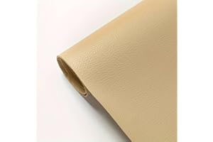 VIGOEXPRESS Kunstleder Selbstklebend Reparaturset - 40 x 300 cm | LEATHERPATCH (Beige)
