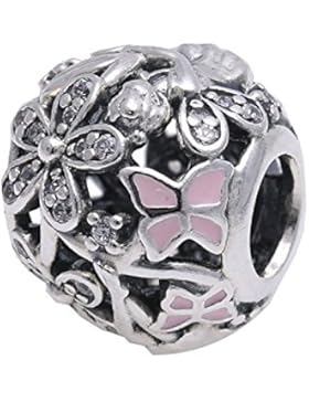 Pandora Damen-Charm Glanzvolle Elfe 925 Zirkonia pink-791841EN68