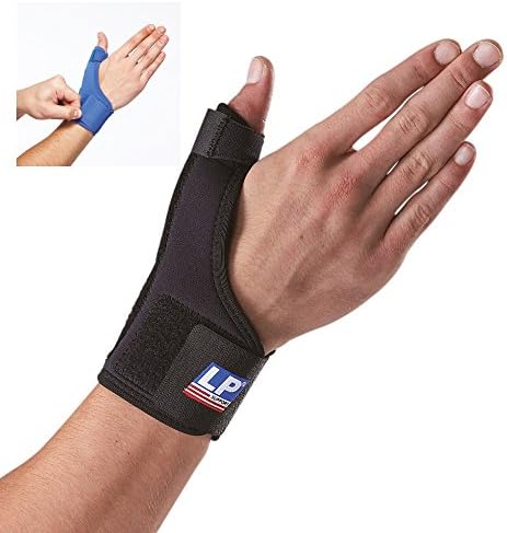 LP Neoprene Wrist and Thumb Support, Wrist Support for Pain Relief, Sprains & Prevents Carpel Tunnel Syndrome, Blue, Small