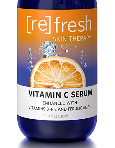 Vitamin-C Serum für das Gesicht mit Hyaluronsäure Antioxidationsmittel-Sonnenflecken – Gesichtsserum mit Vitamin C, B, E, Ferulasäure – Klinisch wirkungsvolles 20% Vitamin C für eine makellose und hydratisierte Haut 30ml - 2