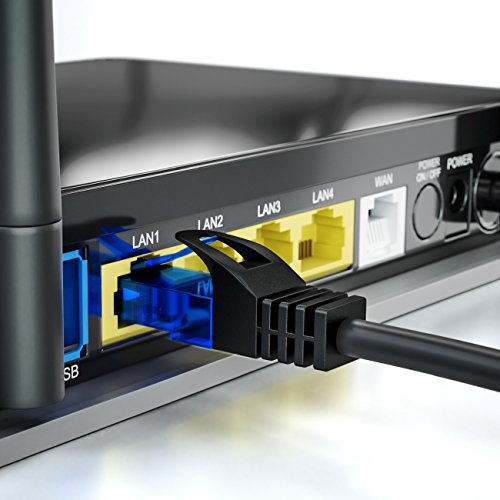 [SET 10 Stück] deleyCON 0,5m CAT6 Netzwerkkabel / U-UTP RJ45 / CAT-6 Lan Kabel Patchkabel Kupfer / Switch Router Modem Repeater Patchpanel – Schwarz - 3