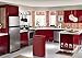 Kitchen Move bat-45ls13 _ SS 45 Litre Red Waste Bin with Automatic Sensor Stainless Steel