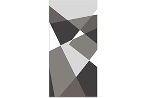 Panorama Dywan winylowy Abstrakcyjna Geometria Szary 60 x 110 cm - Dywan Kuchnia Winyl - Antypoślizgowy i Ognioodporny Dywan Salon - Duże Dywany - Dywany PVC