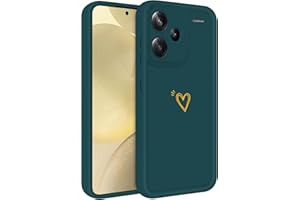 ChoosEU Hülle für Xiaomi Redmi Note 13 Pro Plus 5G Dünn Silikon Handyhülle mit Liebesherz Love Muster Motiv für Mädchen Frauen Jungen Männer Stoßfeste Kratzfeste Weich Case Griffige Schutzhülle - Grün