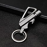 Sicher im Gebrauch: Das flache Design des geteilten Schlüsselbunds ist sehr sicher im Gebrauch und hält ihn sicher geschlossen, sodass Sie sich keine Sorgen machen müssen, dass der Schlüssel vom Schlüsselbund fällt