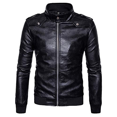 Preisvergleich Produktbild Lederjacke Herren UFODB Männer Bikerjacke Motorradjacke Funktionsjacke Freizeitjacke Overcoat Wetterschutzjacke Hardshelljacke Softshelljacke Mantel