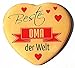 Produktbild Kühlschrankmagnet in Herzform mit 3D-Aufkleber ca. 67 x 62 mm - vers. Motive "Beste Mama, bester Papa, beste Oma, bester Opa" (kmH027)
