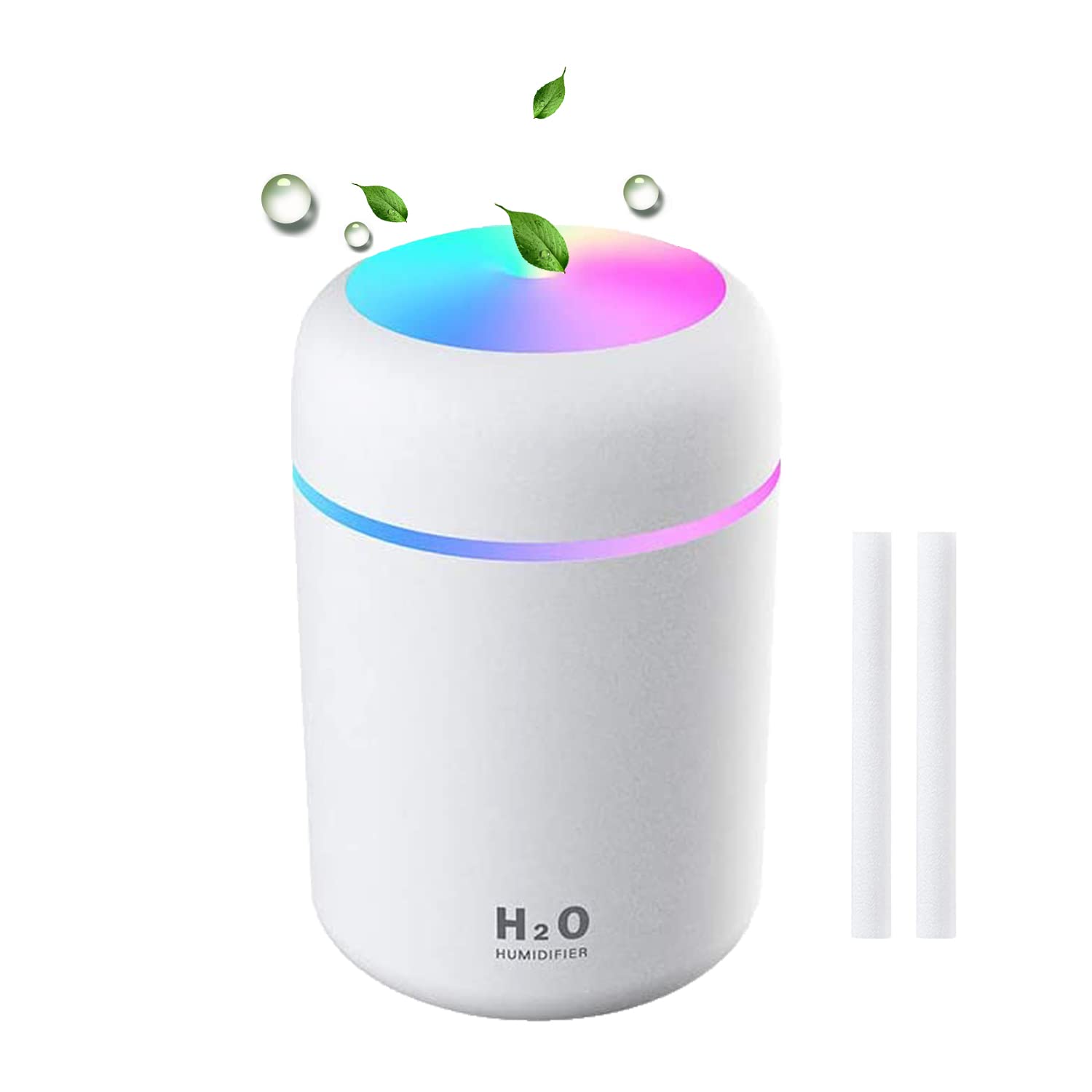 SELLER ZONE Humidifiers with Colorful Light for Room, Bedroom, Office, Car (White) Don't use Essential, 300 ml