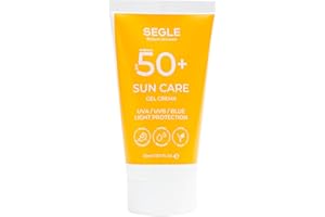 Segle Clinical | Solar Crema Facial | Protección facial SPF50+ | Muy alta protección UVB, UVA, IR y luz azul | Resistente al agua | 50 ML