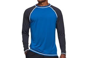 Arcweg Rashguard Mare Surf Uomo Maniche Lunghe Protezione Solare UV UPF 50+ Asciugatura Veloce Maglia Anti UV Pescs Stile Sciolto Elastica Maglietta Piscina