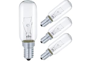 Comyan 40W Cooker Hood Light Bulb, E14 SES Appliance Lamp 320lm, T25 Tubular Bulb 2700K Warm White, Extractor Fan Bulb Dimmable- 4Pack
