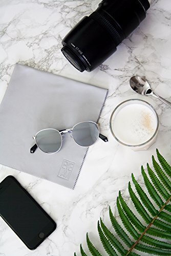 Brillenputztuch aus Mikrofaser in Premium Qualität / Mikrofasertuch für Brillen / Staubtuch Extragroß 40×40 cm / Reinigung von Bildschirm, Kamera, Touchscreen, Glas / Reinigungstuch ist waschbar - 5