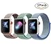 Produktbild Tervoka Für Apple Watch Armband 38mm(40mm Series 4), Gewobenes Nylon Sport Schlaufe Handgelenk Uhrband Ersatz Armreif Uhrenarmband für iWatch Apple Watch 38mm 40mm Series 4/3/2/1, Sport, Edition, 3Pack A