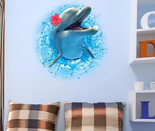 Preisvergleich Produktbild Beyond Wandsticker Delfin Wandtattoo Wandbilder Aufkleber für Kinderzimmer