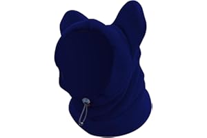 predolo Dog Hood Warm Hat, Winter Dog Hat, Thickened Neck Warmer Scarf Ears Hoodie, Hat Head Wrap, Adjustable Soft Windproof Hooded Pet Ear Muffs, Noise Protection for Calm Sleep for Your Pets, Blue