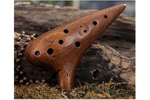 FANGZHUO Ocarina 12 Trous En Bois Ocarina Alto C Ton Ocarina Pour Débutants Enfants Instruments De Musique Instruments Avec Sac Kazoo