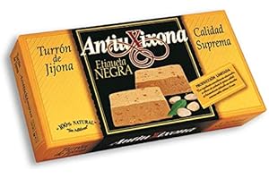 TURRONES FABIÁN Antiu Xixona - Turrón Etiqueta Negra Jijona Superior, 150 g
