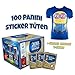 Produktbild Panini WM Russia 2018 Sticker Display (100 Tüten) + gratis Minion T-Shirt