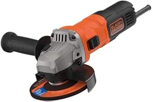 BLACK+DECKER 115mm 710W Compact Corded Angle Grinder, with 5 Cutting Discs, Cutting Guard, & Grinding Guard, BEG010A5-GB