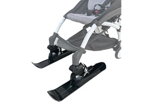 BROGTORL Targhetta da sci universale per passeggino e carrelli per animali domestici, aliante per passeggino da neve o da spiaggia, skateboard da sci e da spiaggia per sedie a rotelle