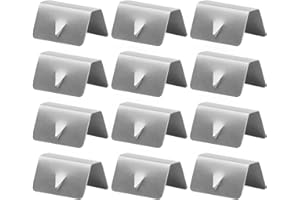 MEXRUMI 12 Piezas Clips Deflectores De Viento Wind Deflector Clips Clips Deflectores De Coche Universal Car Wind Rain Deflector Channel Clips De Retención De Fijación De Deflector De Acero Inoxidable