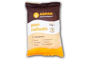 ADPAN Pan Rallado Sin Gluten | 1 kg | Para Celíacos | Vegano | Sin Alérgenos | Ideal para Rebozados y Empanados | Fácil de Usar | Alimentación Saludable​ | Dieta Equilibrada | Cocina tradicional