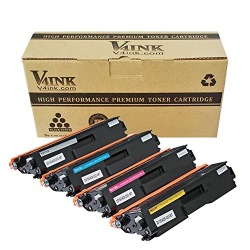 V4INK Toner ersetzt Brother TN325 für Brother DCP-9055CDN / DCP-9270CDN / HL-4140CN / HL-4150CDN / HL-4570CDW / HL-4570CDWT / MFC-9460CDN / MFC-9465CDN / MFC-9970CDW Drucker, 4000 Seiten für Schwarz, 3500 Seiten für je Farbe, 4 Stück