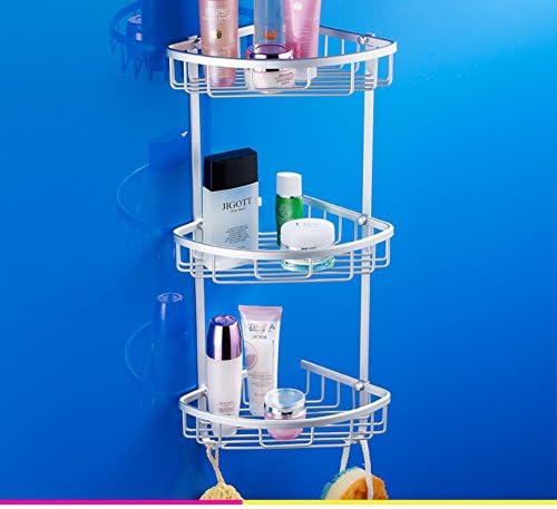 Bathroom accessories/Space aluminum bilayer triangular basket/the shelf in the bathroom/Bathroom corner rack/Hanging cosmetic-A